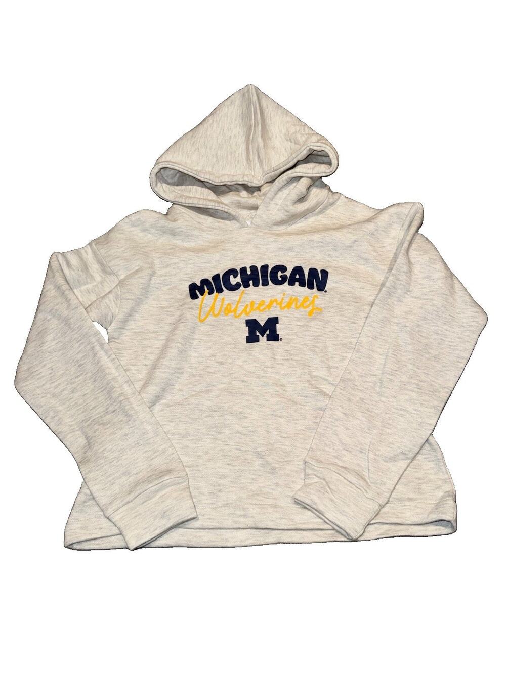 NWT Michigan Wolverines Youth M 7/8 Hoodie Gray Rivalry Threads NCAA